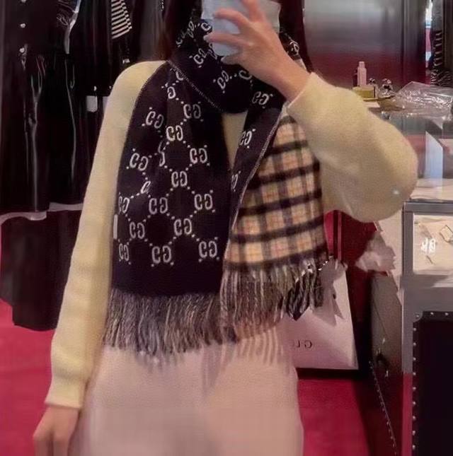 Gucci Classic Cashmere Scarf A Must-Have. Hurry Up And Order! Authentic Export O