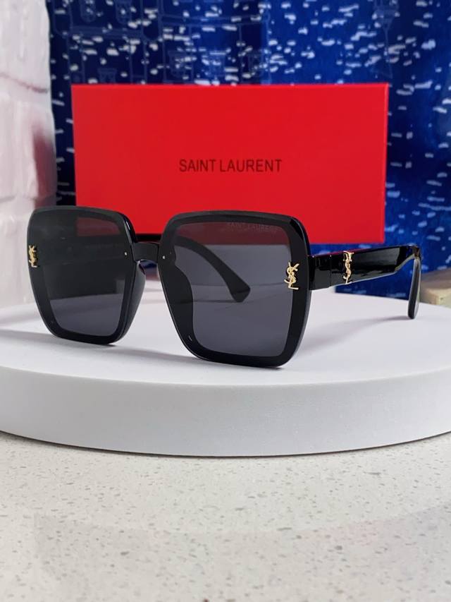 Saint Laurent 2025 New Arrival Fashionable Elegant Chanel-Style Half-Frame Sungl