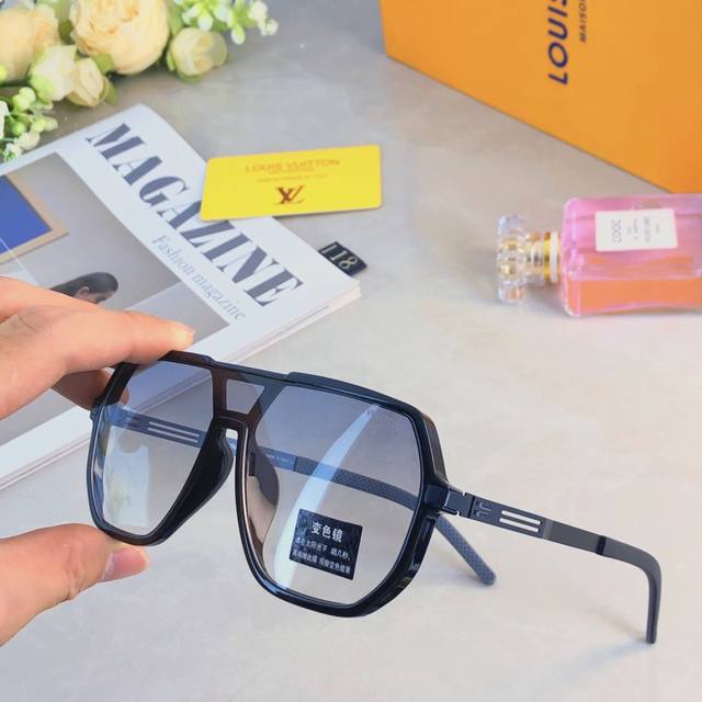 Louis Vuitton* 2025 New Men's Oversized Frame Sunglasses, High-End Edgy And Cool