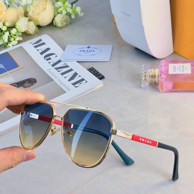 Prad*2025 Premium New Fashionable Sunglasses Classic Double Bridge Design Fashio