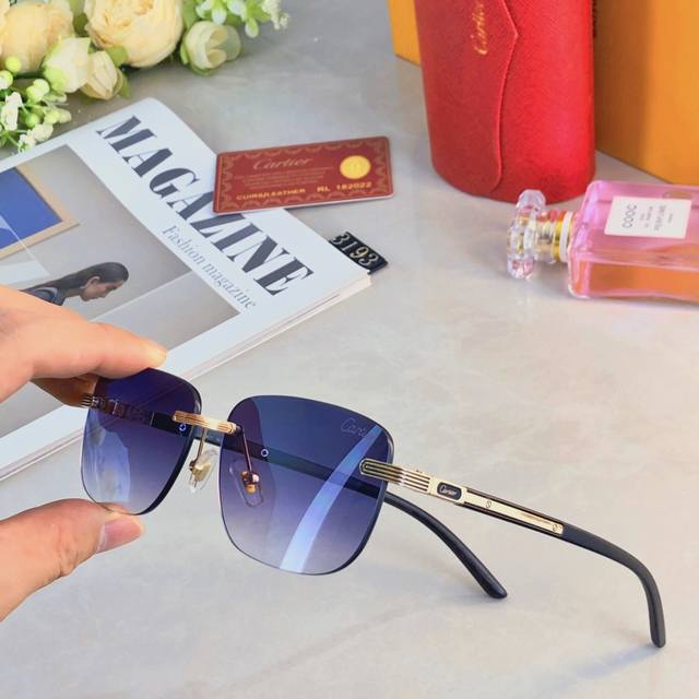 Cartie* European And American Square Avant-Garde Small Frame Sunglasses For Wome