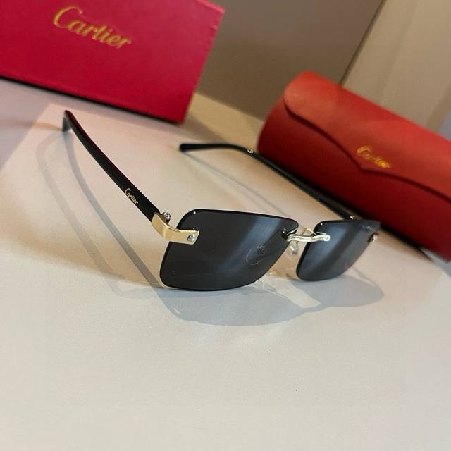 Cartier Precious Sunglasses, Metal Frame With Pc Temples, Frameless Design, Ultr