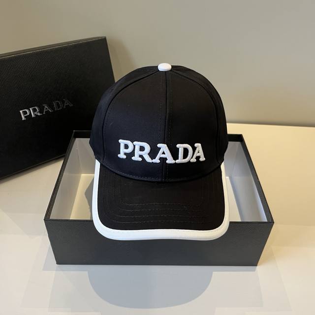 Prada New Classic Baseball Cap, Purchased Version! Fashionable And Trendy, High-