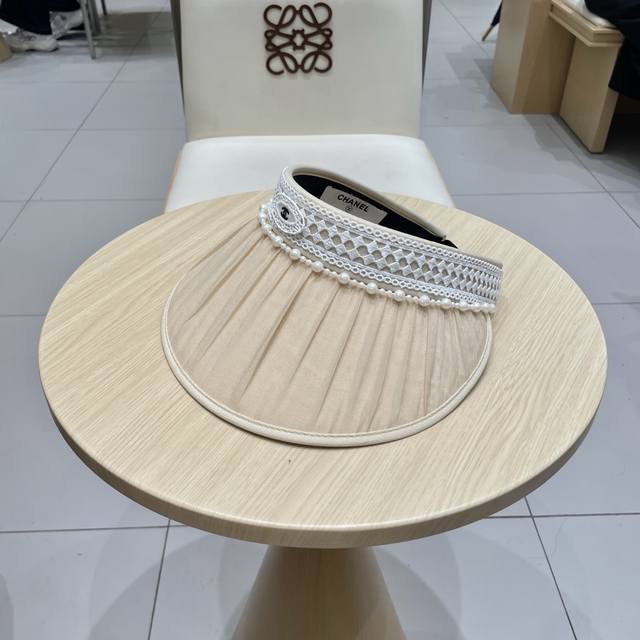 Chanel Open-Top Sun Hat, Hairband Sun Hat, Head Circumference 57 Cm