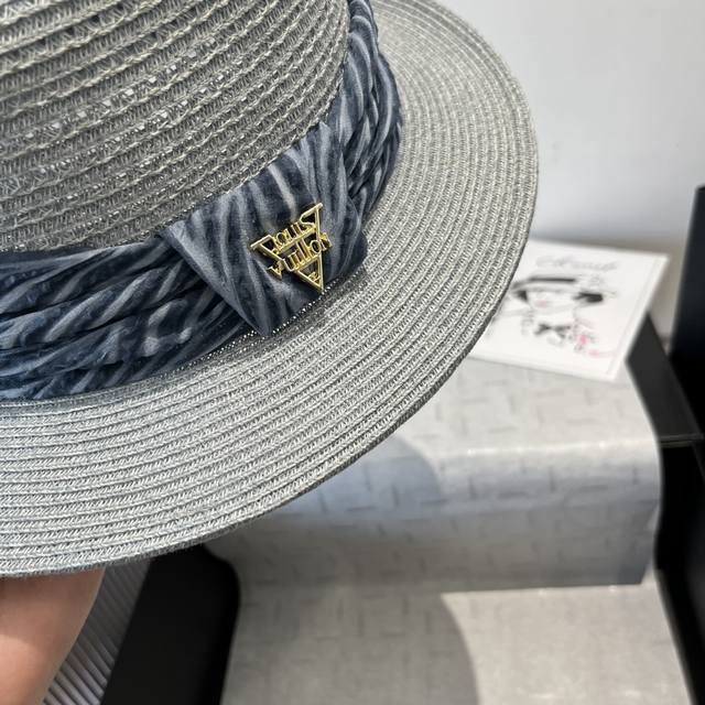 Lv Gold Thread And Straw Ceremonial Hat, High-End Custom Material, Head Circumfe