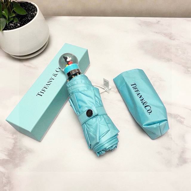 Tiffany Mickey Mouse Handle Five-Fold Manual Folding Umbrella New Arrival Summer