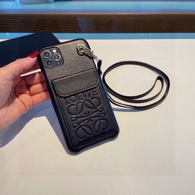 Loewe New Card Holder Phone Case With Card Slot And Crossbody Strap, High-End Qu