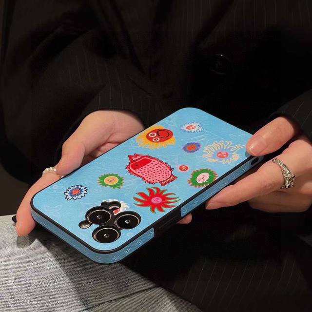 Lv Yayoi Kusama Series, Precision-Drilled Full-Coverage Phone Case, Lv Embossed