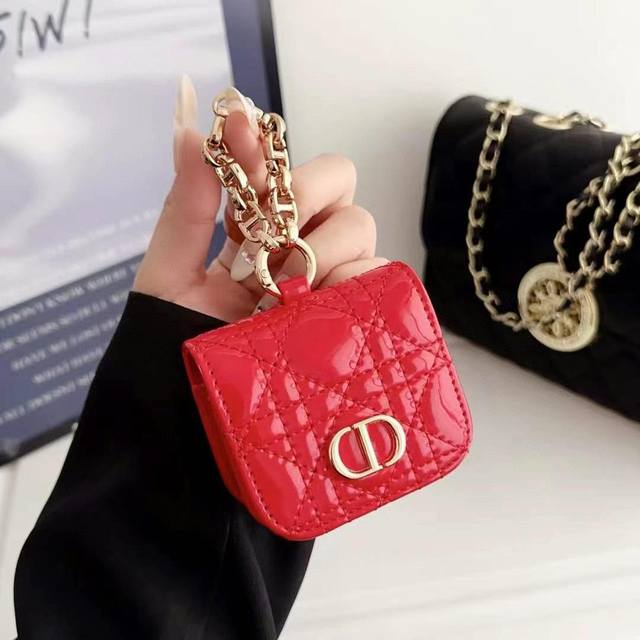 Dior Lady Dior Series Bluetooth Earphone Case, Cd Mini Crossbody Bag, Bag Access