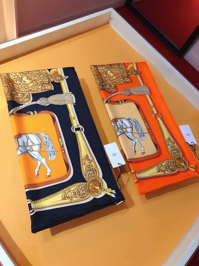 Shms1980 In-Store! Herm S New Arrival 90Cm Silk Square Scarf, Featuring A Beauti