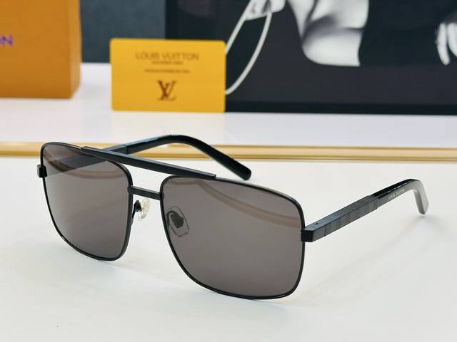 Louis Vuitto*Louis Vuitton Z0259U Metal Frame Square-Shaped Men's Sunglasses Siz