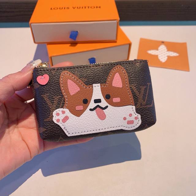 Exclusive New Product: Lv Cartoon Floral Pattern Coin Purse, Classic Floral Patt