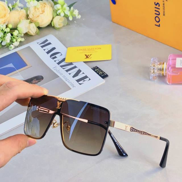 Louis Vuitto* New European And American One-Piece Square Frame Sunglasses, Fashi