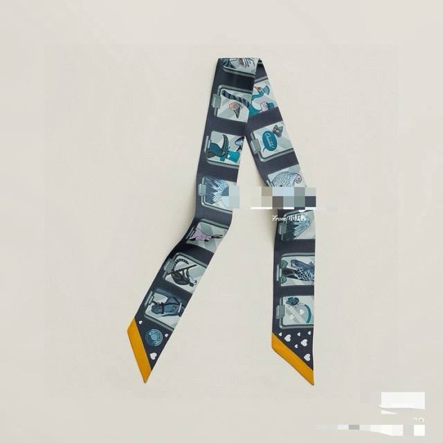 H New Silk Scarf, Herm S Story 100% Heavyweight Silk Twill, Herm S Hair Tie, Dou