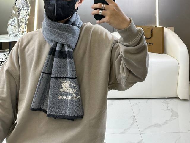 Burberry Bestseller New Arrival, High-End Men's Scarf, Classic Warhorse Check Pa