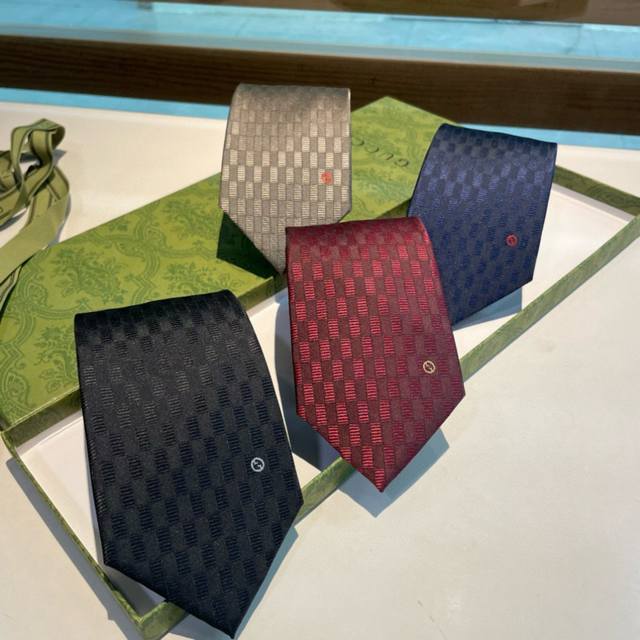 Special Edition G-House Exclusive New Arrival Gg Logo Printed Tie For Men, Featu