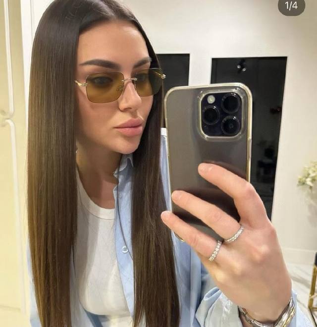 Gucci 2025 New Arrival Sunglasses Men's Square Business Retro Frameless Driving
