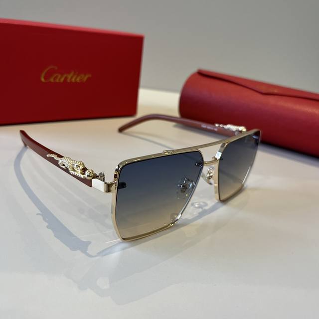 Cartier Precious Sunglasses Metal Frame Pc Temples, Frameless, Ultra-Lightweight