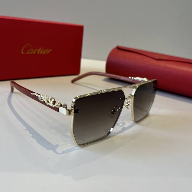 Cartier Precious Sunglasses, Metal Frame With Pc Temples, Frameless Design, Ultr