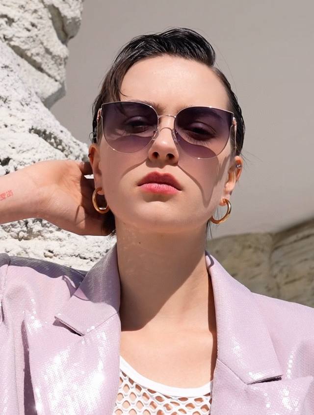 Dior Fashion Round Frame Sunglasses Lenses Top-Tier Luxury High Quality [Sweethe