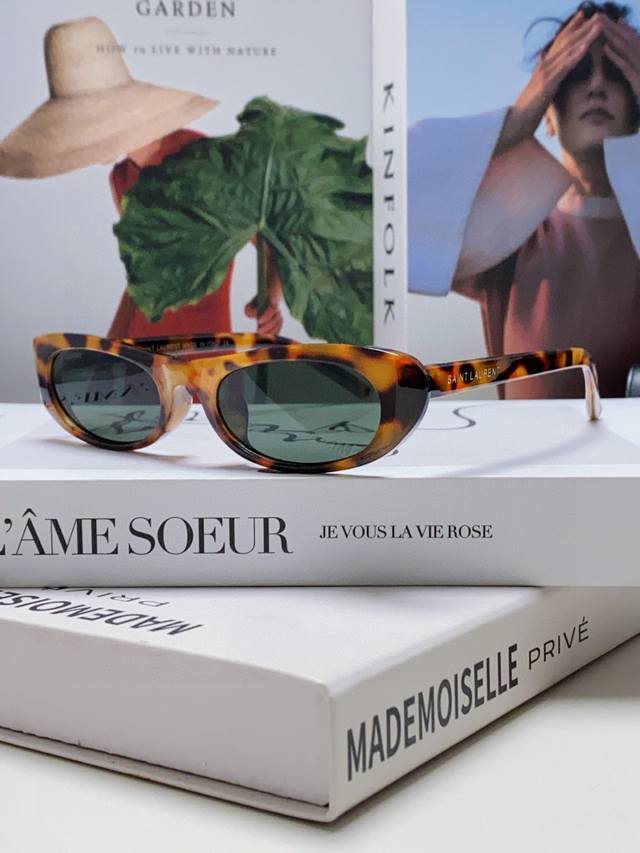 Ysl Saint Laurent Retro Small Frame Oval Sunglasses For Men - Minimalist Fashion