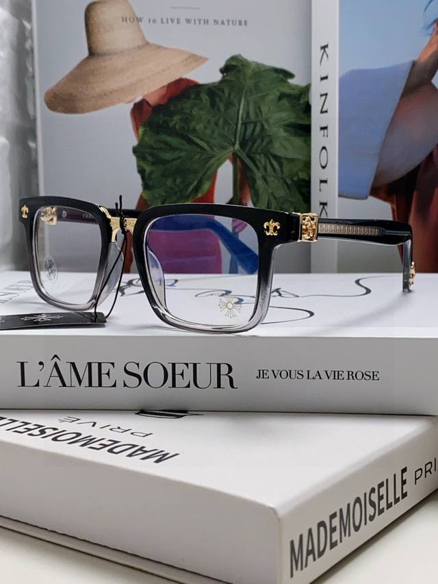 Restocked Chrome Hearts 2025 New Arrival Retro Black Eyeglass Frames For Men, Ja