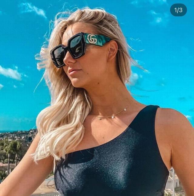 Gucci Large Frame Original Electroplated With Double G Logo On The Temples, Vers