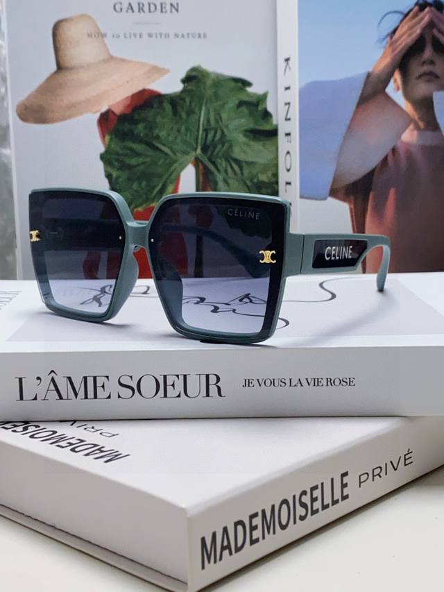 Celine Selin 2025 New Korean-Style Large Frame Round Face Uv Protection Sunglass