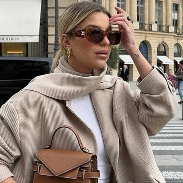 Celine New Women's Sunglasses, Large Temple Design, High-End Socialite Style