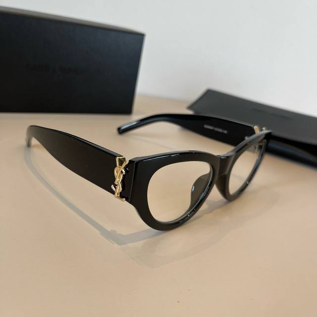 Ysl Saint Laurent 2023 New Arrival Slm94 Gold And Black, Side Logo With Ysl Meta