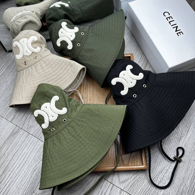 Special Price. Celine. Wide-Brimmed Hat With A Large Logo. This Is A Perfect Hat