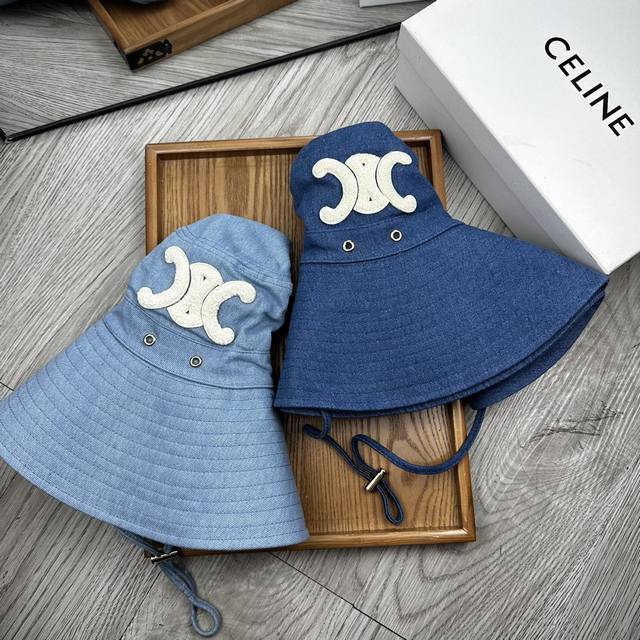 Special Price. Celine. Wide-Brimmed Hat With A Large Logo. This Is A Perfect Sum