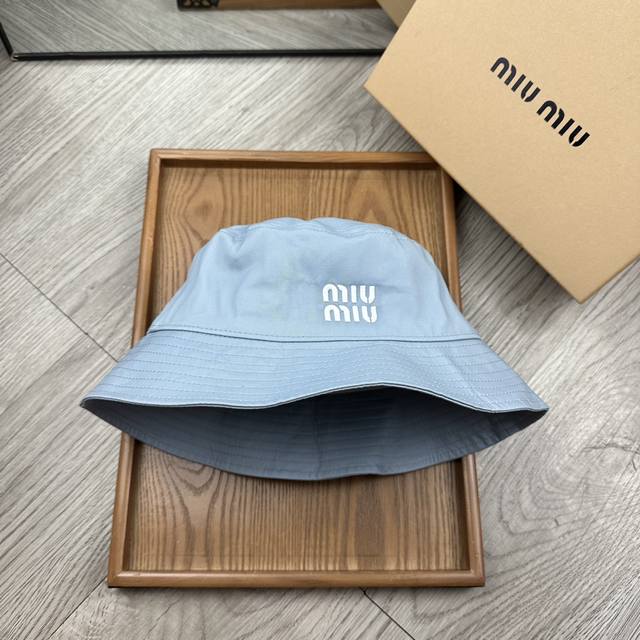 Special Price. Miu Miu. 100% Cotton Embroidered Fisherman's Hat! Classic Design,