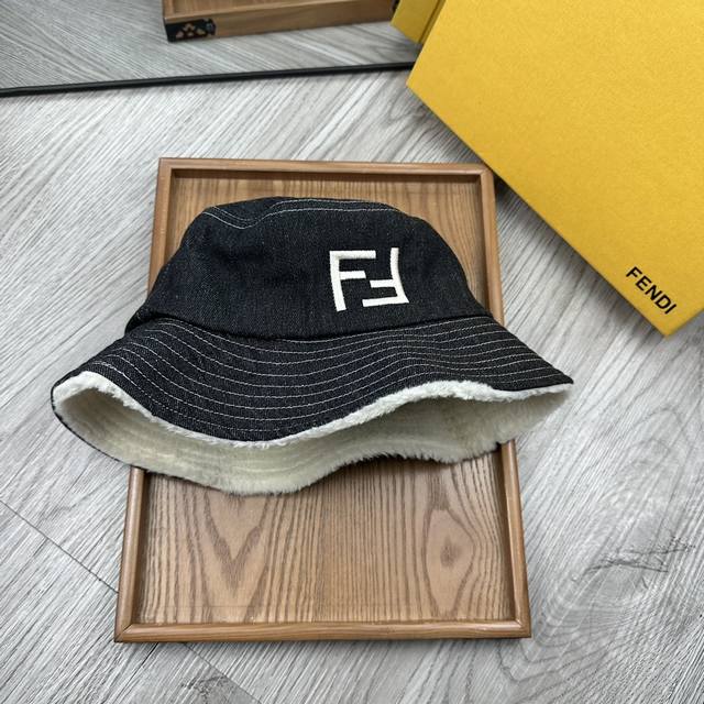 On Sale. F Brand. Autumn/Winter Style With Sheepskin-Lined Brim, Thick Fisherman