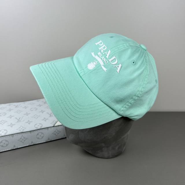 Prada Classic Triangle Logo Baseball Cap, Must-Have Versatile Style, Looks Great