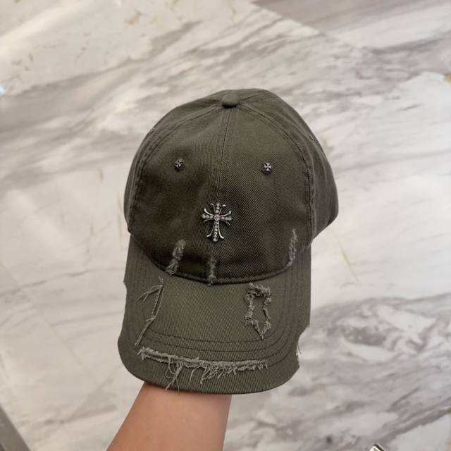 Chrome Hearts Cro Heart Early Spring Korean-Style Fashion Retro Distressed Hole