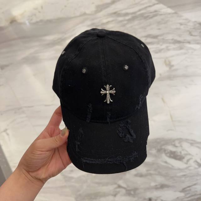 Chrome Hearts Cro Heart Early Spring Korean-Style Fashion Retro Distressed Hole