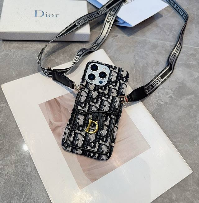 Dior Saddle Bag Card Holder Phone Case, Can Hold Cards And Ids, Can Be Used As A
