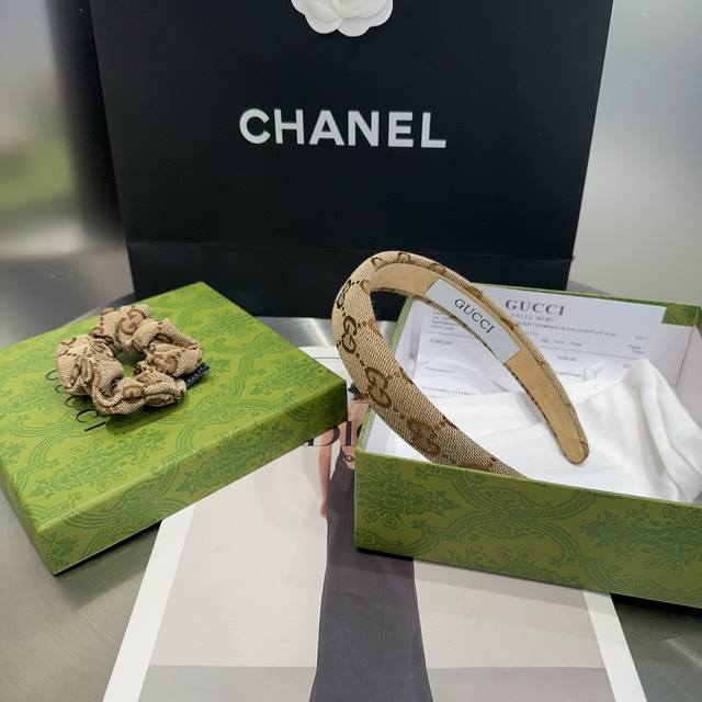 Comes With Packaging Box Gucci Gg Letter Hairband, Classic Letters, Fashionable