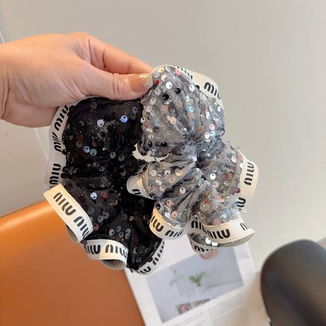 With Packaging Miu Miu Miu Miu New-Style Hairband, Delicate Beaded Elastic Band,
