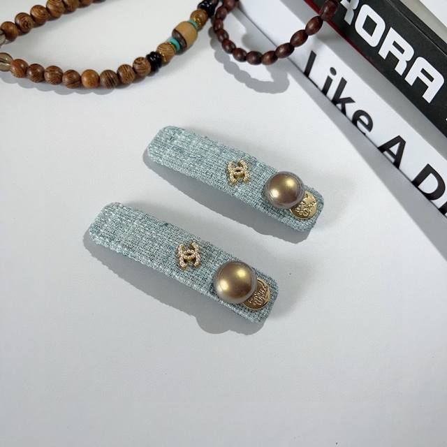 With Packaging: A Pair Of Chanel New-Style Small Pearl Bb Clips, Classic Letter