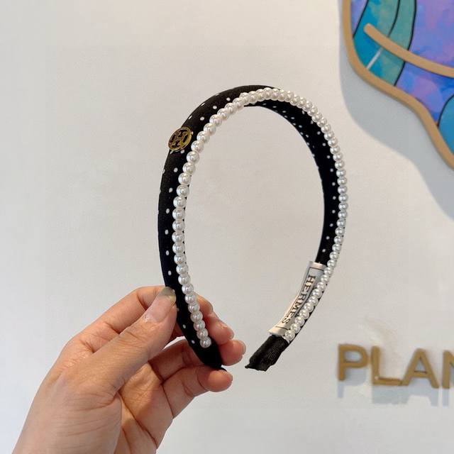 Packaging Hermes New Korean Fresh Pearl Headband, Comfortable To Wear With No Pr