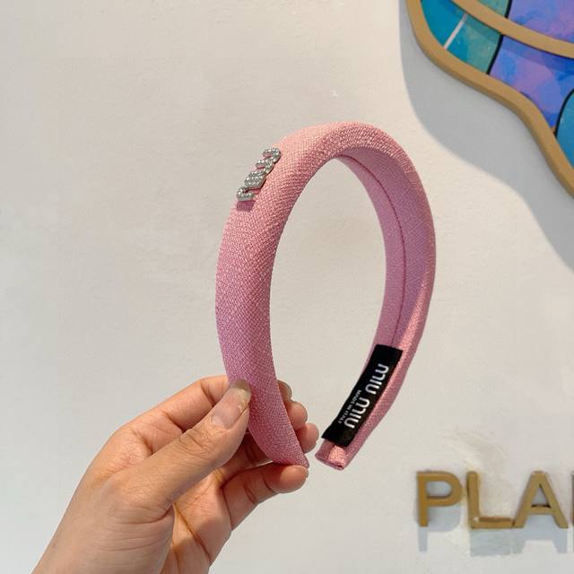 Packaging Miu Miu New Sweet Letter Handmade Hairband, Girly And Simple Headband,