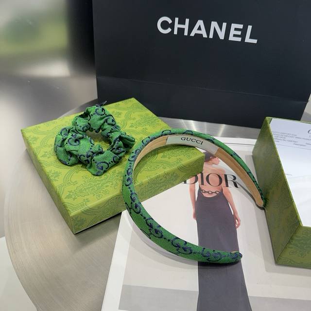 With Packaging Box Gucci Gg Letter Hairband, Classic Letters, Fashionable And Ve