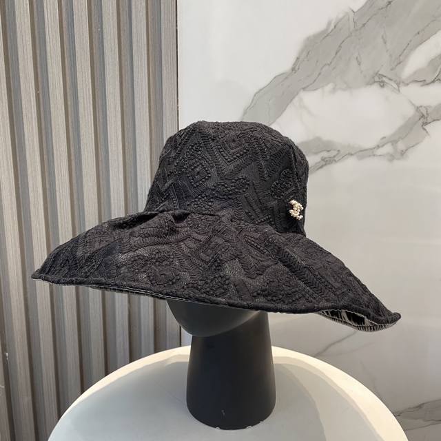 Chanel Large-Brimmed Sun-Protective Fisherman's Hat, Summer Uv-Protective Beach