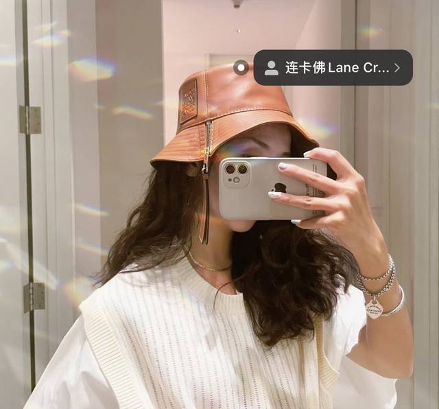 Loewe New Patchwork Zipper Lambskin Fisherman's Hat. This Fisherman's Hat Is Cra