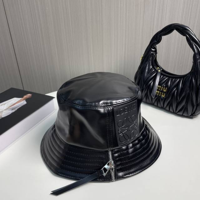 Loewe New Patchwork Zipper Lambskin Fisherman's Hat. This Fisherman's Hat Is Cra
