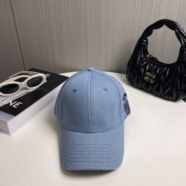 Burberry Original New Denim Baseball Cap With Classic War Horse And Simple Embro