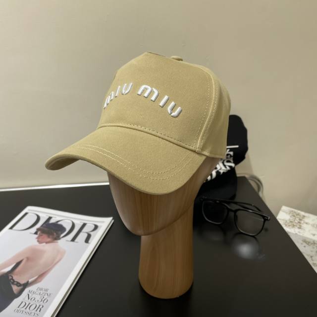 Comes With A Dust Bag. Miu Miu New Denim Custom-Made Embroidered Baseball Cap, A