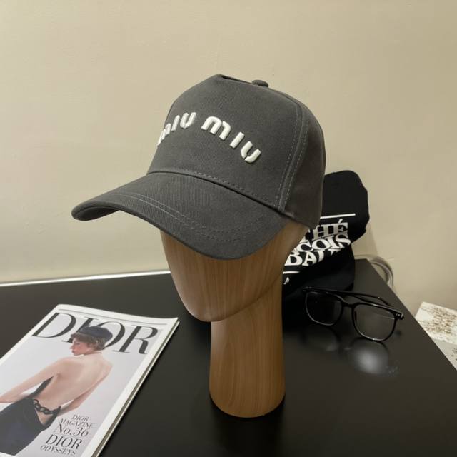With Dust Bag. Miu Miu New Denim Order-Made Embroidered Baseball Cap, Perfect Fo
